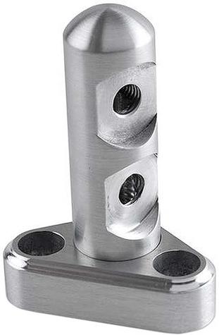 Lokar Throttle Cable Bracket - 2000-02 LS1 Engines w/3-1/2" Throttle Linkage Cam - 2 Holes - Brushed