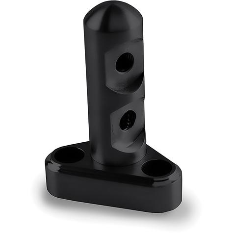 Lokar Throttle Cable Bracket - 2000-02 LS1 Engines w/3-1/2" Throttle Linkage Cam - 2 Holes - Black