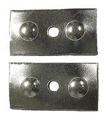 1955-58 Chevrolet Cameo/GMC Suburban Carrier; Tail Lamp & Backup Lens Hold Down Plate; Metal; Pair