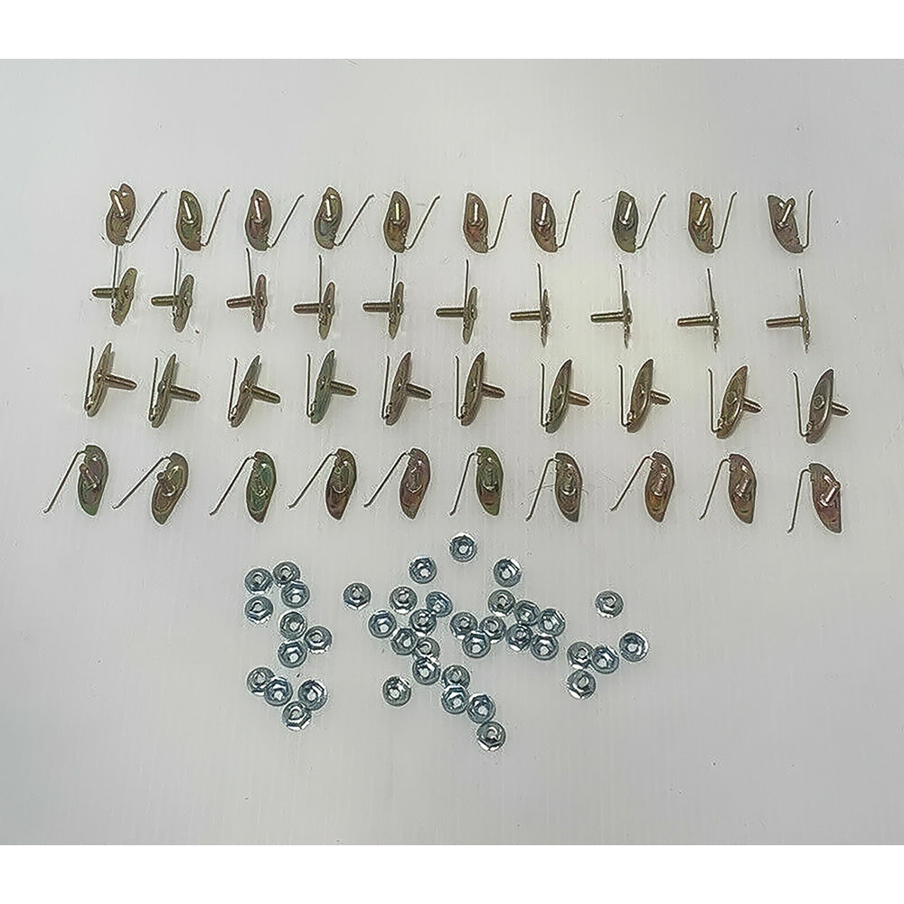 T5530 - 1957-58 Chevrolet Cameo Truck; Bed Side Molding Trim Clip Set; 40-Pieces