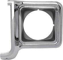 1973-78 Chevy, GMC; Pickup; Blazer; Jimmy; Suburban; Headlamp Bezel; Chrome / Dark Argent Silver; LH Driver Side