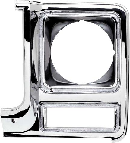 1979-80 Chevy; GMC; Pickup; Blazer; Jimmy; Suburban; Headlamp Bezel; Chrome / Dark Argent Silver; with Round Headlamps; 
