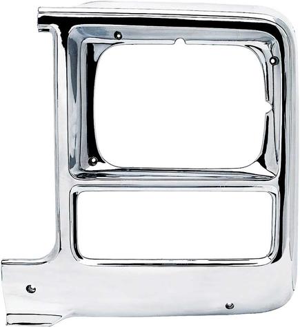 1979-80 Chevrolet; GMC; Pickup; Blazer; Jimmy; Suburban; Headlamp Bezel; Chrome; with Rectangle Headlamps; LH Driver Sid