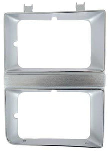 1981-82 Chevrolet; GMC; Pickup; Blazer; Jimmy; Suburban; Headlamp Bezel; with Dual Headlamp; Chrome & Argent Silver; RH,