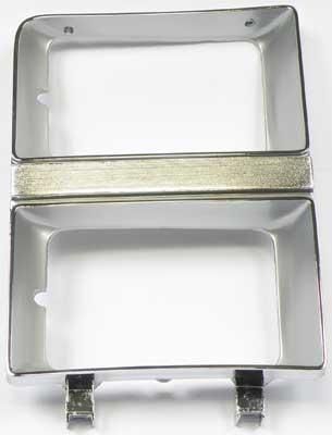 1981-82 Chevrolet; GMC; Pickup; Blazer; Jimmy; Suburban; Headlamp Bezel; Dual Headlamp; Chrome & Argent Silver; LH, Driver Side