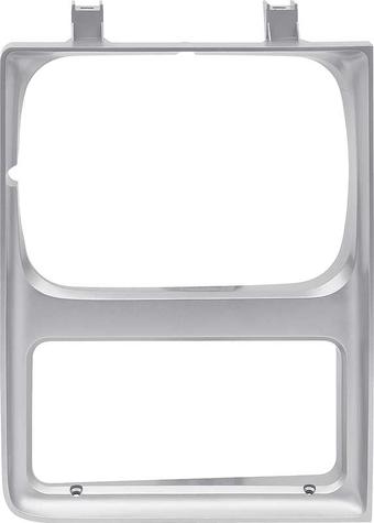 1985-88 Chevy, GMC Pickup, Blazer, Jimmy, Suburban; Headlamp Bezel; Single Headlamps; without Chrome Grill; Silver; RH P