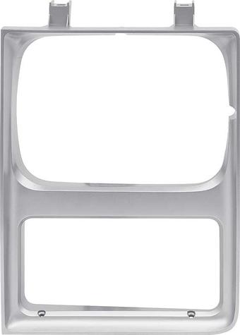 1985-88 Chevy, GMC Pickup, Blazer, Jimmy, Suburban; Headlamp Bezel; Single Headlamps; without Chrome Grill; Silver; LH D