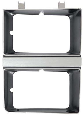 1983-84 GMC; Pickup; Jimmy; Suburban; Headlamp Bezel; Dual Headlamp; Argent Silver & Dark Gray Metalic; RH, Passenger Si