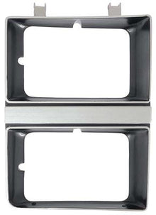 1983-84 GMC; Pickup; Jimmy; Suburban; Headlamp Bezel; Dual Headlamp; Argent Silver & Dark Gray Metalic; RH, Passenger Si