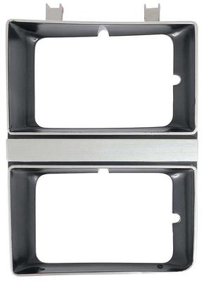 1983-84 GMC; Pickup; Jimmy; Suburban; Headlamp Bezel; Dual Headlamp; Argent Silver and Dark Gray Metalic; LH, Driver Sid