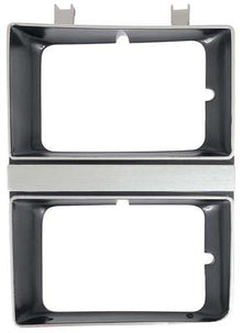 1983-84 GMC; Pickup; Jimmy; Suburban; Headlamp Bezel; Dual Headlamp; Argent Silver and Dark Gray Metalic; LH, Driver Sid