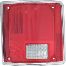 1973-91 Chevy, GMC Pickup, Blazer, Jimmy, Suburban; Tail Light Lens; with Chrome Trim; LH Driver Side