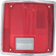 1973-91 Chevy, GMC Pickup, Blazer, Jimmy, Suburban; Tail Light Lens; with Chrome Trim; RH Passenger Side
