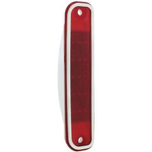 1973-80 Chevrolet, GMC Pickup Truck; Rear Side Marker Lamp; with Bright Trim; Red Lens; LED Conversion; RH or LH; Each