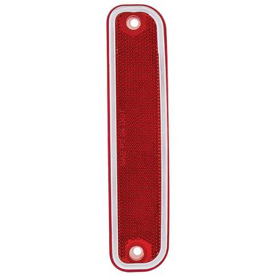 1973-80 Chevy, GMC Stepside Pickup Trucks; Rear Side Marker Lamp; with Bright Chrome Trim; Red; RH or LH; Each