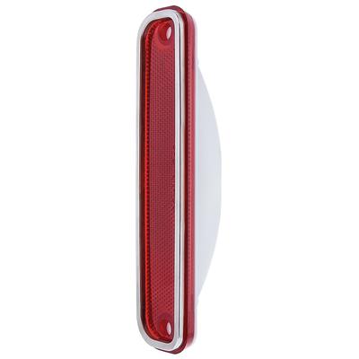 1973-80 Chevy, GMC Stepside Pickup Trucks; Rear Side Marker Lamp; with Bright Chrome Trim; Red; RH or LH; Each