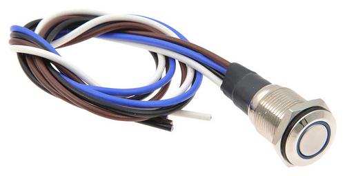 'Hot-Dot' On/Off Switch with Blue LED Ring