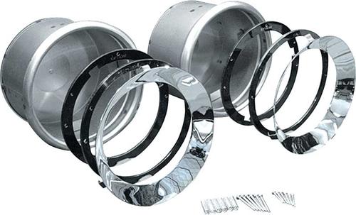 1947-57 GM Truck, 1949-57 Chevrolet Car; Frenched Headlamp Conversion Set; w/ Chrome Trim Rings