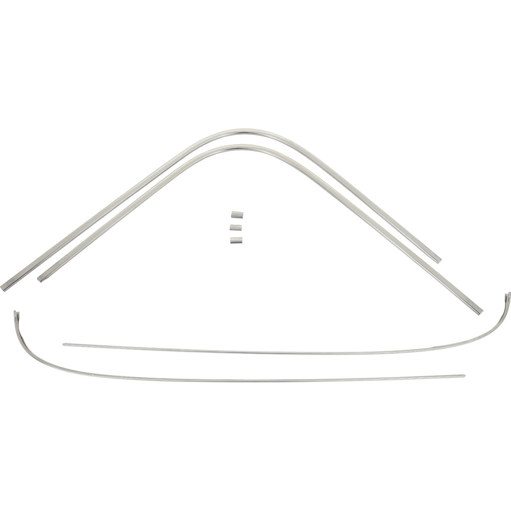 T71002 - 1967-72 Chevrolet, GMC Pickup Truck; Roof Drip Rail Molding Set; Stainless Steel; 7 Piece Set