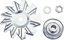 1963-83 GM; Chrome Alternator Fan And Pulley Set; Single Groove