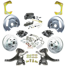 The Right Stuff 60-62 Chevy/GMC Truck/Sub, 2" Drop Power Front Disc Kit, Blk Calipers Blk Upper 5x5 Bolt Pattern - 