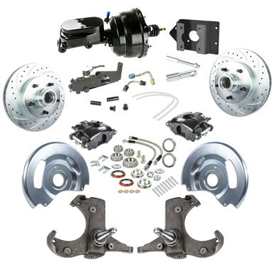 The Right Stuff 1960-1962 Chevy/GMC Truck/Suburban 2" Drop, Power Front Disc Brake, Black Upper 5x5 Bolt Pattern - 