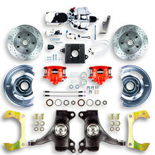 The Right Stuff 60-62 Chevy/GMC Truck/Sub 2" Drop Pwr Front Conv w/Red Calipers, Chrome Upper 5x5 Bolt Pattern - (T