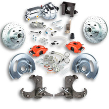 The Right Stuff 60-62 Chevy/GMC Truck/Suburban, Power Disc Brake Kit Red Calipers Chrome Upper 5x5 Bolt Pattern - (TDC60