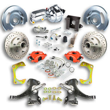 The Right Stuff 60-62 Chevy/GMC Truck/Sub 2" Drop Pwr Front Conv w/Red Calipers, Chrome Upper 6x5.5 Bolt Pattern - 