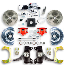 The Right Stuff 60-62 Chevy/GMC Truck/Sub 2" Drop Pwr Front Conv w/Red Calipers, Chrome Upper 6x5.5 Bolt Pattern - (TDC6016DZX)
