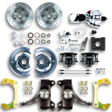 The Right Stuff 63-66 Chevy/GMC Truck/Sub, 2" Drop, Pwr Disc Kit, Black Calipers Chrome Upper 5x5 Bolt Pattern - (TDC6325DBX)