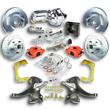 The Right Stuff 63-66 Chevy/GMC Truck/Sub 2" Drop Pwr Disc kit Red Calipers Chrome Upper 5x5 Bolt Pattern - (TDC632