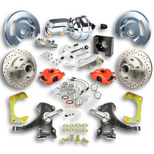 The Right Stuff 63-66 Chevy/GMC Truck/Sub, 2" Drop, Pwr Disc Kit, Red Calipers, Chrome Upper 6x5.5 Bolt Pattern - (