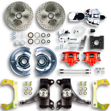 The Right Stuff 63-66 Chevy/GMC Truck/Sub, 2" Drop, Pwr Disc Kit, Red Calipers, Chrome Upper 6x5.5 Bolt Pattern - (TDC6326DZX)
