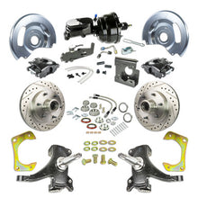 The Right Stuff 67-70 GM C10/C15 Truck/Sub 2" Drop Power Front Brake Kit, Blk Calipers Blk Upper 6x5.5 Bolt Pattern
