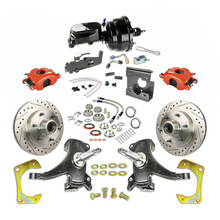 The Right Stuff 67-70 GM C10/C15 Truck/Sub 2" Drop, Power Front Disc Kit Red Calipers Blk Upper 6x5.5 Bolt Pattern 