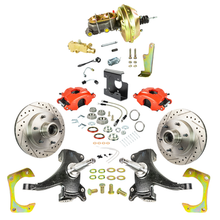 The Right Stuff 67-70 Chevy C10/C15 Truck/Suburban 2" Drop, Power Front Disc Kit, Red Calipers 6x5.5 Bolt Pattern -