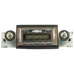 1973-86 Chevrolet Truck - AM/FM Stereo Radio with Auxilary Input & Bow Tie Logo (200W) - Chrome Face