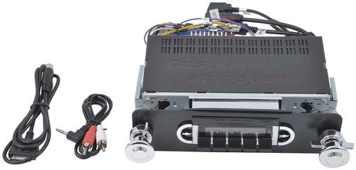 1955-59 Chevrolet Truck - AM/FM Radio (240W) - Chrome Face, With Blue tooth Indertface
