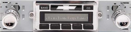 1960-63 GM Truck - Am/Fm Radio with Bow Tie Logo (240W) - Chrome Face
