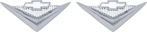TF300028 - 1955 Chevrolet Bel Air, 150, 210, Nomad; Under Tail Lamp V8 Emblems; Pair