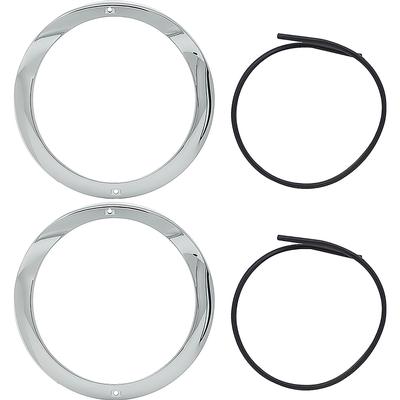 1955 Chevrolet Bel Air, 150, 210, Nomad; Headlamp Bezels; with Gaskets; Pair