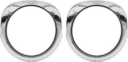 1956 Chevrolet Bel Air, 150, 210, Nomad; Headlamp Bezels; with Gaskets; Pair;