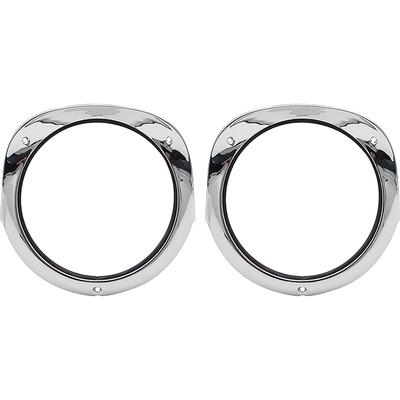 1956 Chevrolet Bel Air, 150, 210, Nomad; Headlamp Bezels; with Gaskets; Pair;