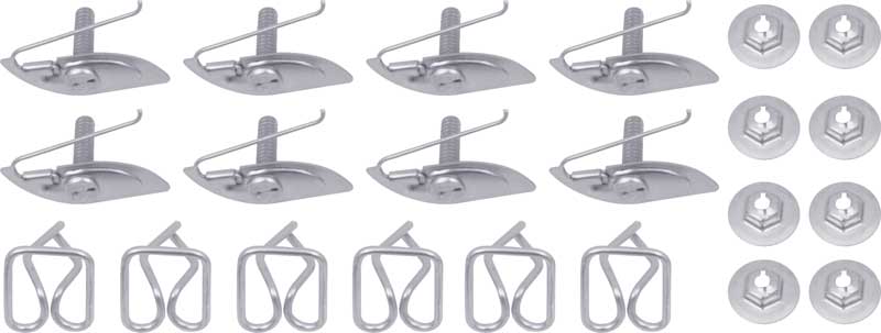 TF400020 - 1957 Chevrolet Bel Air, 210; Front Fender Molding Clip Set