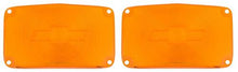 1956 Chevrolet Bel Air, 150, 210, Nomad; Bow Tie Park Lamp Lens; Amber; With Bow Tie Logo; Pair
