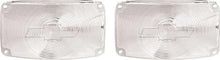 1956 Chevrolet Bel Air, 150, 210, Nomad; Park Lamp Lens; Clear; With Bow Tie Logo; Pair