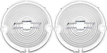 1957 Chevrolet Bel  Air, 150, 210, Nomad; Park Lamp Lenses; Clear; With Chrome Bow Tie Logo; Pair