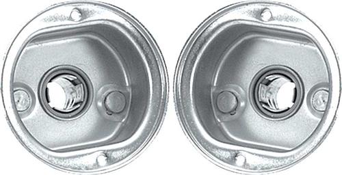 1957 Chevrolet Bel Air, 150, 210, Nomad; Grill Bar Park Lamp Housings; Pair; Made in the USA!