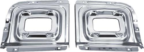 1956 Chevrolet Bel Air, 150, 210; Park Lamp Backing Plates; Chrome; Pair